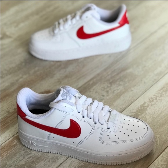 NWT Nike ID Air Force 1 Custom Red swoosh - Picture 4 of 8
